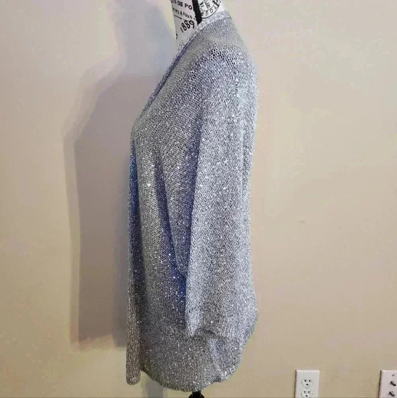 Apt. 9 Silver Sparkle Open-Front Cardigan - Picture 2 of 10